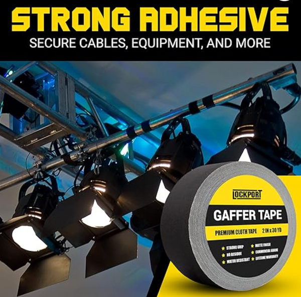 Lockport Black Gaffers Tape 2 inch x 30 Yards