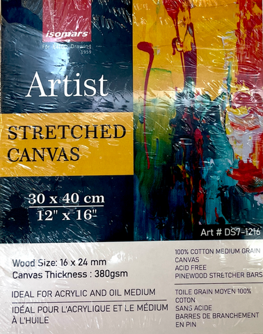 Strecth canvas 30x40cm, 380gsm