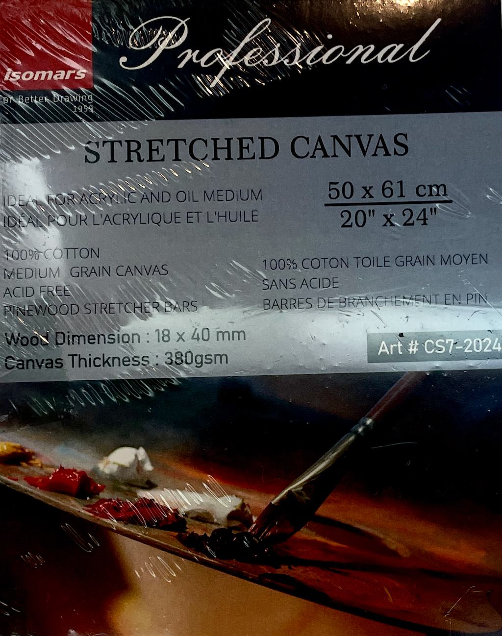 Stetch canvas 50x16cm, 380gsm