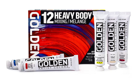 GOLDEN ACRYLIC MIX HEAVY BODY 12SET