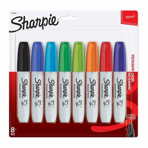 SHARPIE CHISEL TIP 8PIECE SET