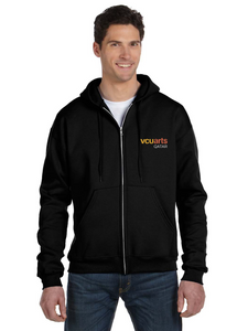 VCUarts Full-zip hooded sweatshirt BLACK XL