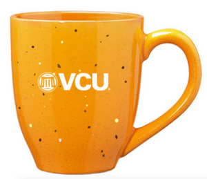 VCU 16 oz. Speckled Ceramic Coffee Mug (yellow)