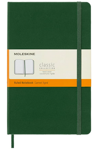 MOLESKINE NOTEBOOK PK GRN RULED