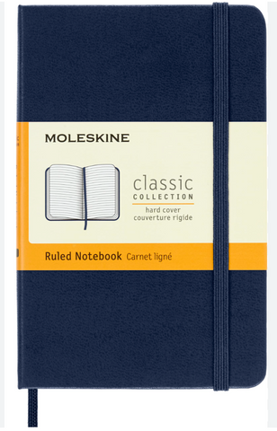 MOLESKINE RULED NOTEBOOK PKT SAPPHIRE BLUE