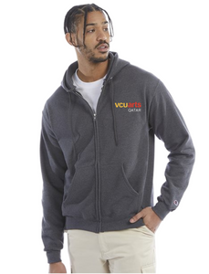 VCUarts Full-zip hooded sweatshirt CHARCOAL L