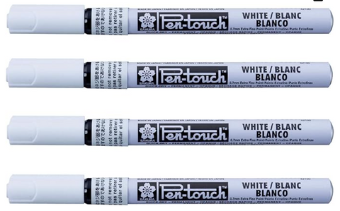 Sakura Pen-Touch paint marker 0.7 mm, permanent ink Extra fine point white color