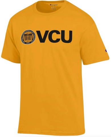 VCU Champion Tee with VCU Logo Yellow - XL