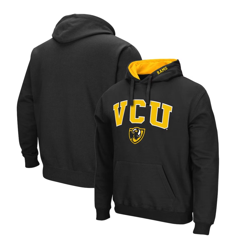 VCU Colosseum Rams Arch and Logo Pullover Hoodie Black - L