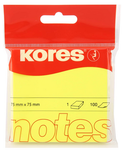 Kores post-it notes neon yellow