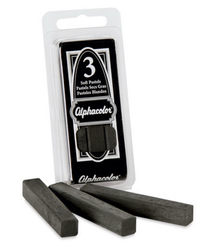 Alphacolor Charcoal - Black , Pack of 3