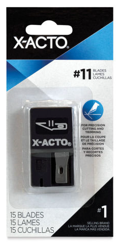 X-Acto #11 Blades - Pkg of 15, Safety Dispenser