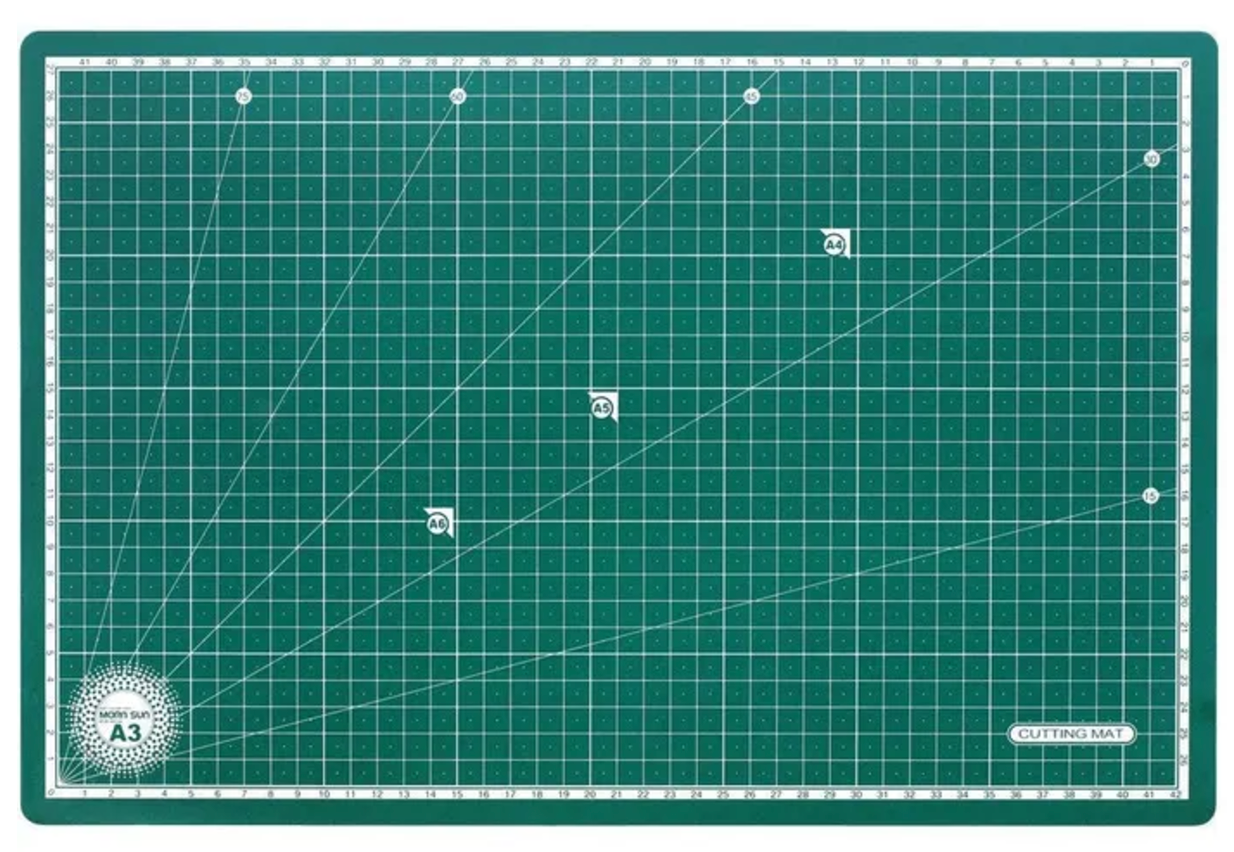 Cutting mat board A3 green