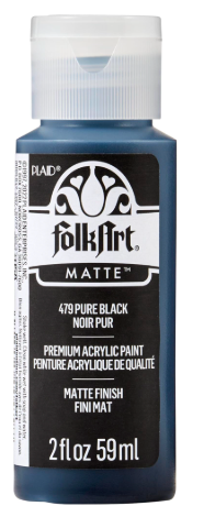 FolkArt Gloss Acrylic Paint (Pure Black)