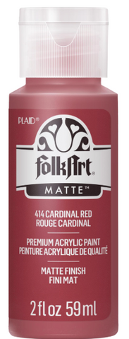 FolkArt Gloss Acrylic Paint (Cardinal Red)