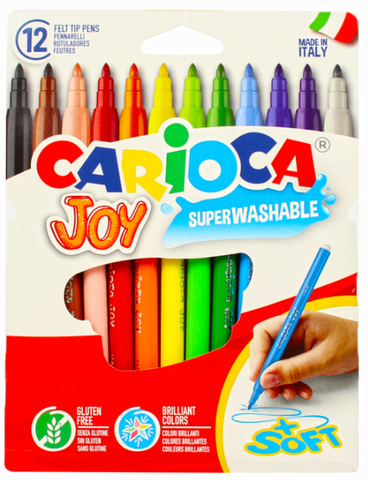 Felt tip coloring pens set of 12 (Carioca)