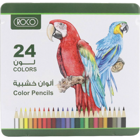 24 colored pencils Tin (Roco)