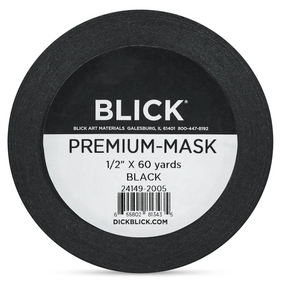 Blick premium masking tape black 1/2" x 60 yds