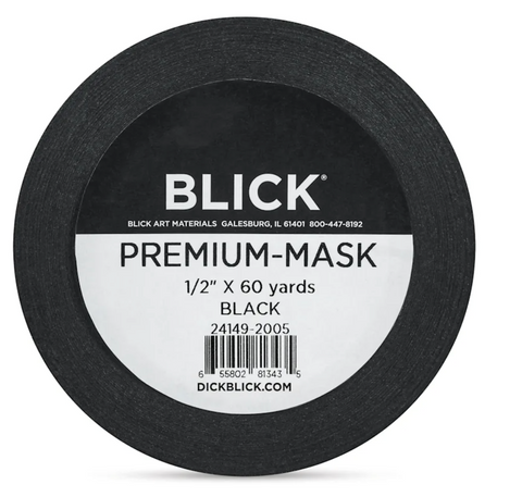 Blick premium masking tape black 1/2" x 60 yds