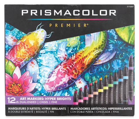 Prismacolor art markers / dual-ended / chisel, fine / set/12