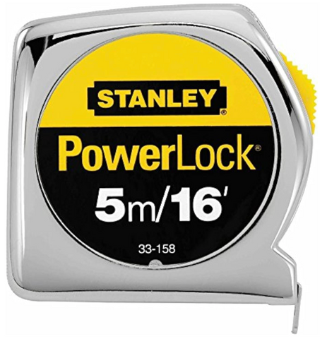 Stanley Tape Measure  33-158 5m/16 ft x 3/4 in PowerLock - Metric / Standard Graduations