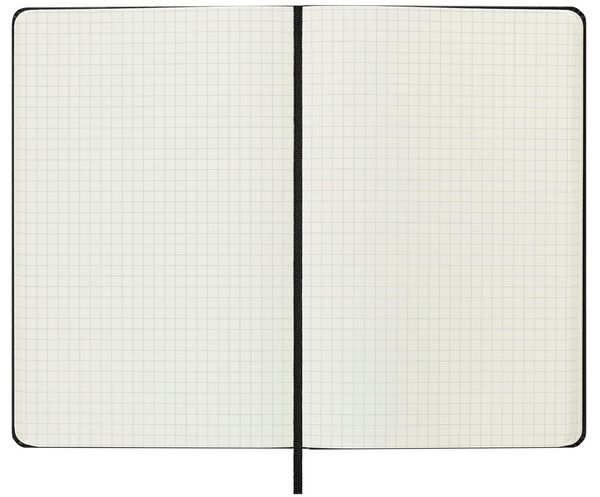 Moleskine Classic Notebook, Large, Squared, Black, Hard Cover (5 x 8.25)