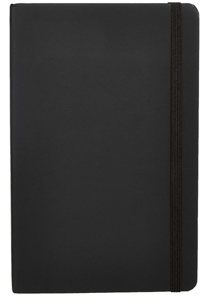 Classic Grid Notebook for Writing and Note Taking, Hardcover, Graph Ruled, 240 Pages, 5" x 8.25", Black