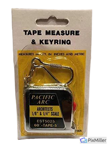 Key ring scale tape Pacific Arc architects 1/8