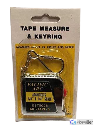 Key ring scale tape Pacific Arc architects 1/8