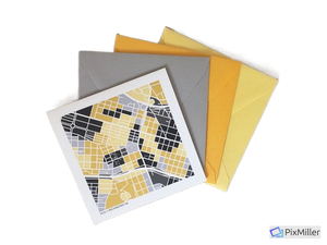 VCU Richmond Grid Map Card  + Envelope