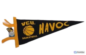 Collegiate Pacific /Havoc Vcu Basketbal-6x15felt pennant.color:AthlieticMark