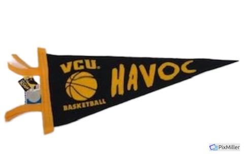 Collegiate Pacific /Havoc Vcu Basketbal-6x15felt pennant.color:AthlieticMark