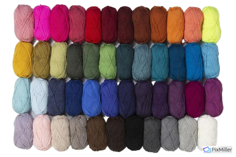 Bamboo yarns assorted colors