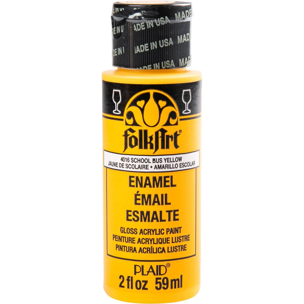 FolkArt Gloss Acrylic Paint (Bus Yellow)