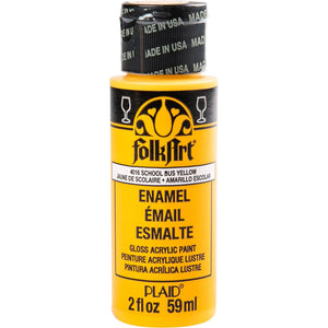 FolkArt Gloss Acrylic Paint (Bus Yellow)