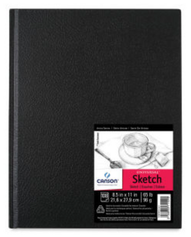 Canson Basic Sketchbook BLK 8.5x11 216PG