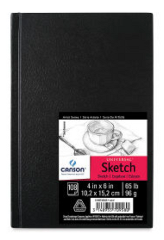 Canson Basic Sketchbook BLK 4x6 HC