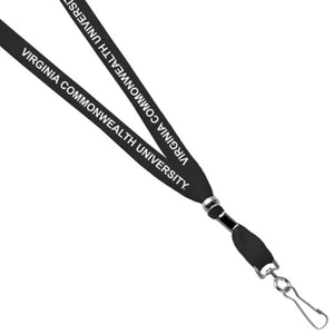 VCU lanyard black and white