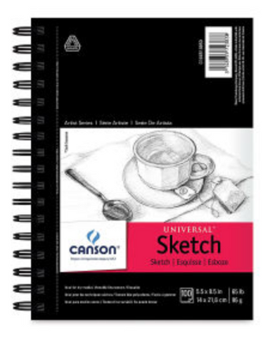 Basics Sketch Pad, 5.5x8.5, 67 lb. / 100 gsm, 100 Sheets