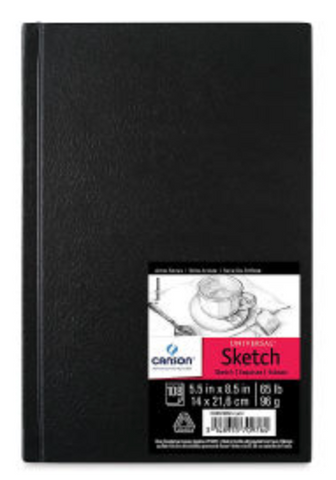 Canson Basic Sketchbook BLK 5.5X8.5 216PG