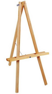 Natural wood easel