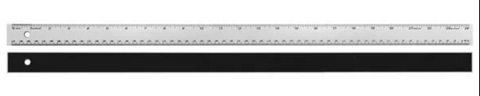 Alumnicolor non-slip straight edge ruler 24 inches