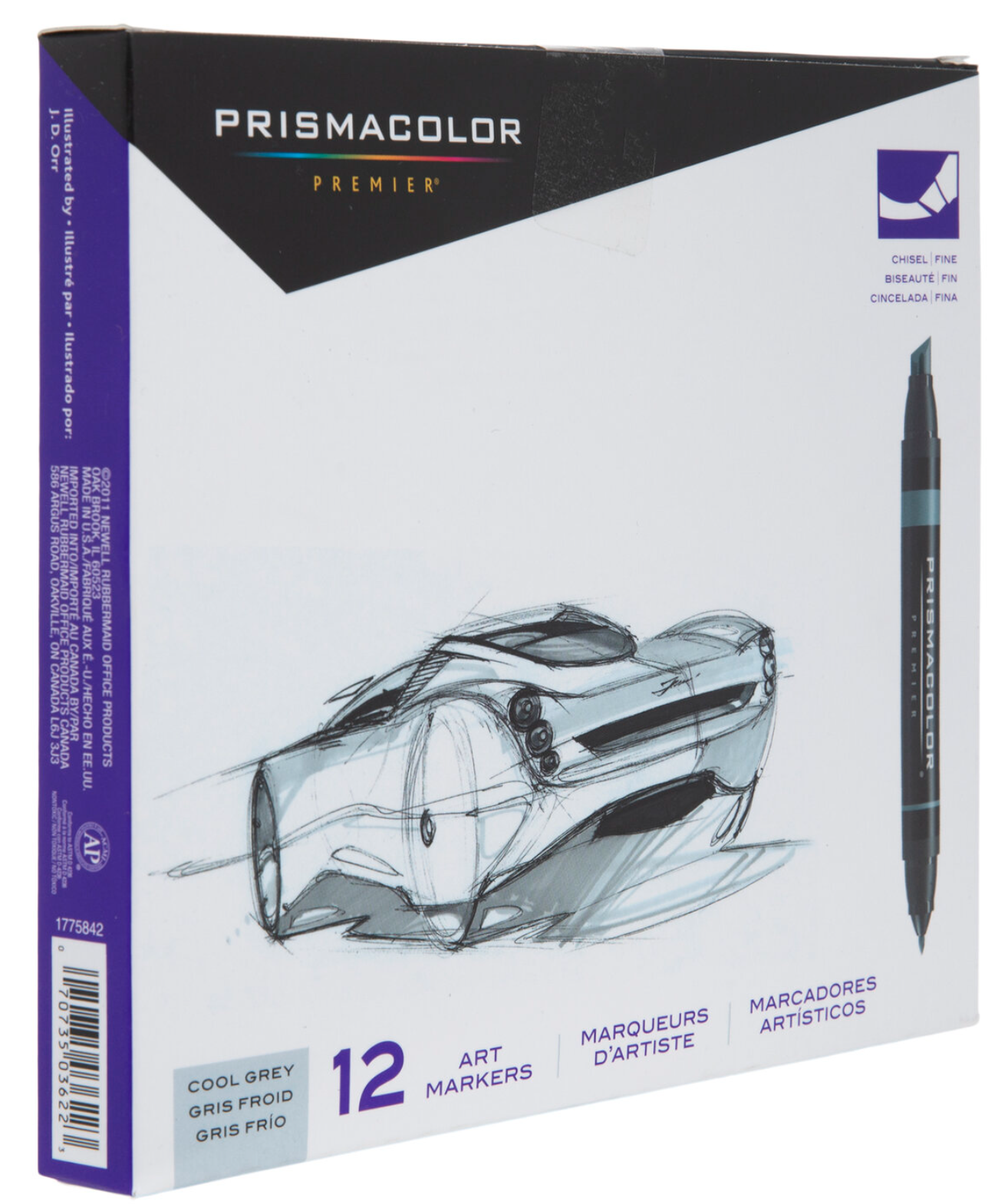 Prismacolor cool grey, 12 art markers