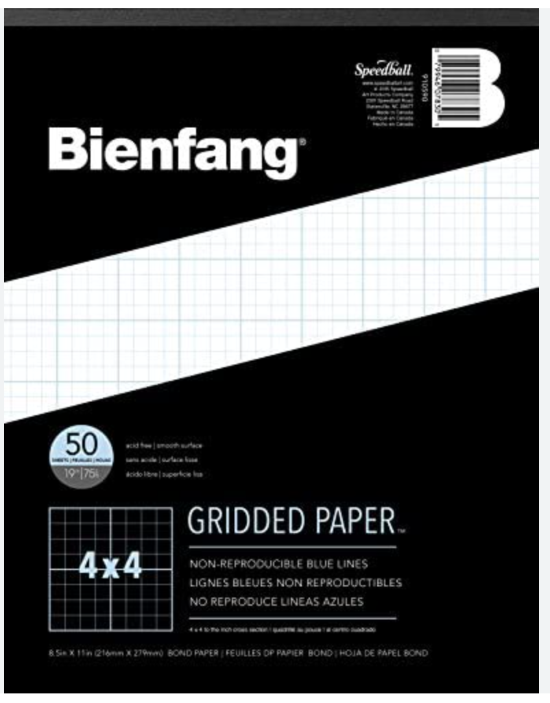 Bienfang Gridded Paper 4x4 50/sheets