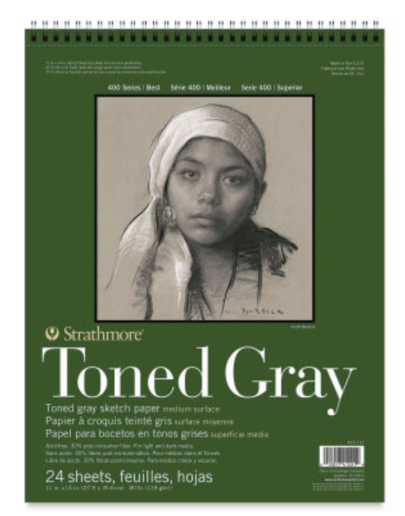 Strathmore toned gray 24 sheets