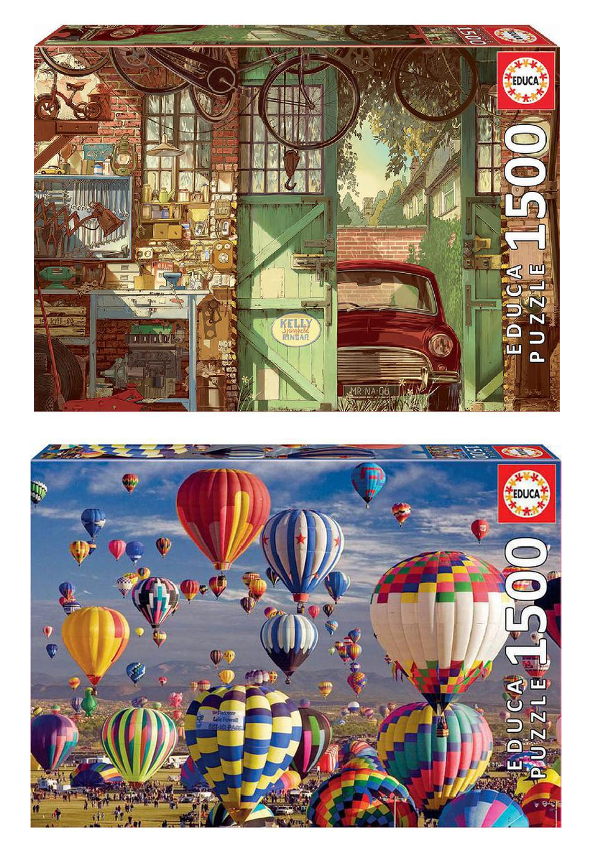 Educa puzzle 1500 pieces (Hot Air Balloons, Old Garage)