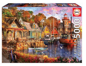 Educa puzzle 5000 pieces, the harbour evening