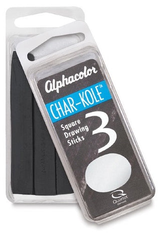 Alphacolor Char-Kole 3 square drawing sticks Quartet