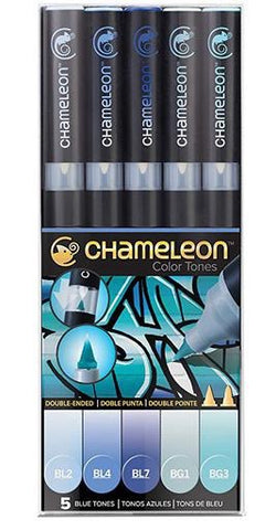 Chameleon 5-Pen Blue Tones Set