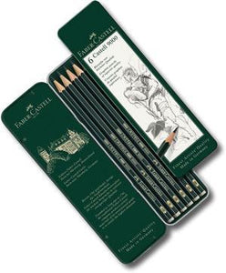 FABER CASTELL SERIES 9000 DRW PNCL ART SET 6/TIN